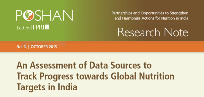 An Assessment of Data Sources to Track Progress on Nutrition in India