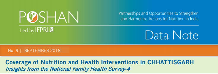Coverage of Nutrition and Health Interventions in CHHATTISGARH: Insights from the National Family Health Survey-4