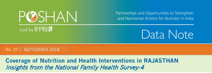 Coverage of Nutrition and Health Interventions in RAJASTHAN: Insights from the National Family Health Survey-4