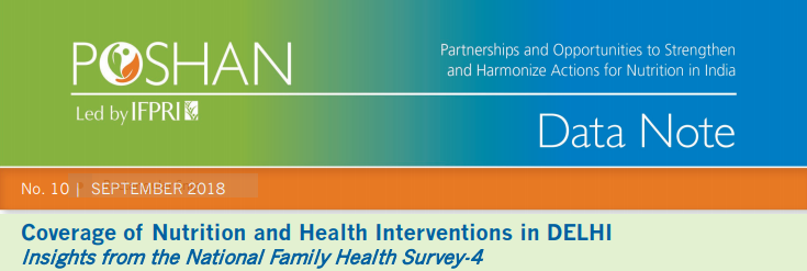 Coverage of Nutrition and Health Interventions in DELHI: Insights from the National Family Health Survey-4